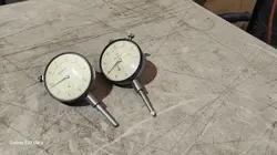 LOT OF 2 MITUTOYO DIAL INDICATORS NO. 2416-10 JEWELED & NO. 2416