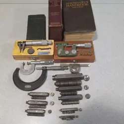 STARRETT LUFKIN MITUTOYO FOWLER MICROMETER HEIMANN MACHINIST TOOL LOT 