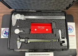 MITUTOYO TOOLS (INCLUDES DIAL CAL, DIGITAL CAL, RADIUS SET, 0-1 OD MIC, TEST IND