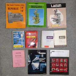 LOT MACHINING TOOLING CATALOGS AND BOOKLETS MITUTOYO YUASA FAG LAGUN FOWLER
