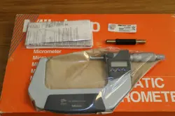 MITUTOYO SPHERICAL FACE OUTSIDE MICROMETER DIGITAL ELECTRONIC 75-100MM / 0.001MM