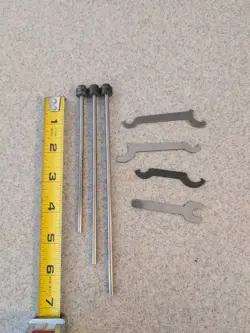 LOT/SET OF 3 MITUTOYO DEPTH MICROMETER RODS 2 IN, 3 IN & 4 IN 4MM DIA +EXTRA'S