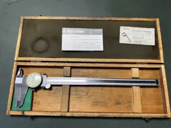 MITUTOYO DIAL CALIPER 505-646-50 MEASURING RANGE 0-12” WITH CASE
