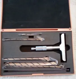 MITUTOYO  129-116 DEPTH MICROMETER MACHINIST JAPAN MADE EXCELLENT IN BOX