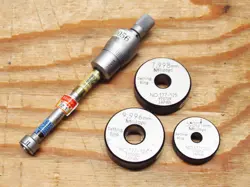 MITUTOYO HALL TEST SET 10-12MM W/SET RING 5.00 7.998 9.996 