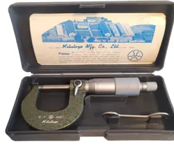 MITUTOYO MFG. CO MICROMETER CALIPER OUTSIDE NO. 103-259 VINTAGE JAPAN 0-1