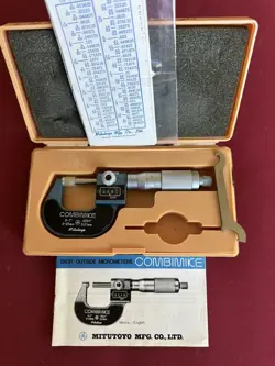 MITUTOYO NO 159-211 0-1” 0-25.4MM COMBIMIKE OUTSIDE MICROMETER W COUNTER