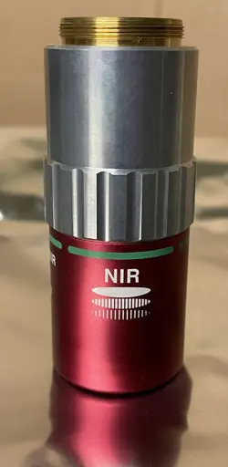 MITUTOYO MPLAN APO NIR 20X/0.40 ∞/0 F=200 OBJECTIVE M27010506A, RED