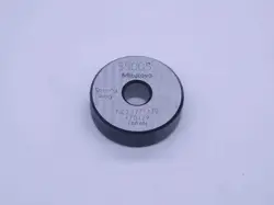MITUTOYO .35005 MASTER PLAIN BORE RING GAGE .3438 +.0062 11/32 9 MM SET 177-179