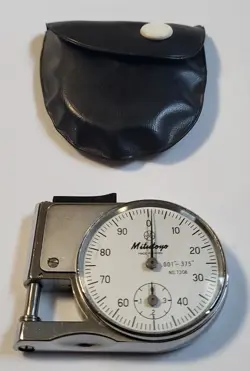 VINTAGE MITUTOYO THICKNESS GAGE NO. 7308 - 0.001” - 0.375” - WITH CASE,STAINLESS