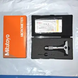 128-105 VERNIER DEPTH GAUGE, MICROMETER TYPE, 0-1