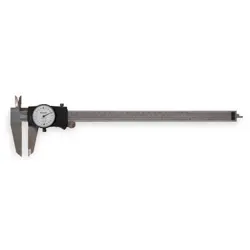MITUTOYO 505-749 DIAL CALIPER,12 IN,0.200/REV,WHITE FACE