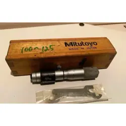 MITUTOYO INSIDE MICROMETER 100-125MM WITH ADJUSTMENT WRENCH LIMITED FROM JAPAN