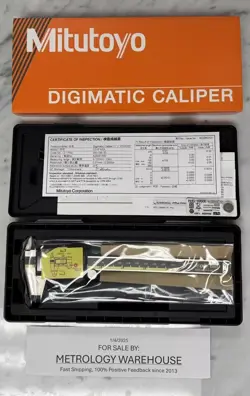 MITUTOYO DIGIMATIC 0-6”/0-150MM DIGITAL ABSOLUTE CALIPER 0.0005” / .01MM