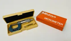 MITUTOYO 103-260 0-1” .0001” OUTSIDE MICROMETER ORIG. CASE W/COVER RATCHET/LOCK