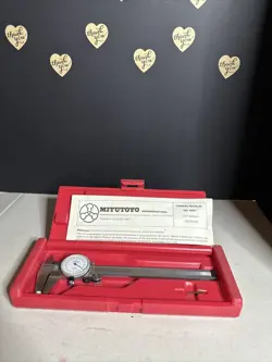 MITUTOYO DIAL CALIPER NO.8001 505-626 6” IN ORIGINAL BOX