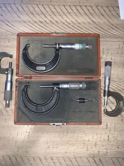 4 WORKING OUTSIDE MICROMETER LOT BROWN & SHARPE STARRETT MITUTOYO & LUFKIN