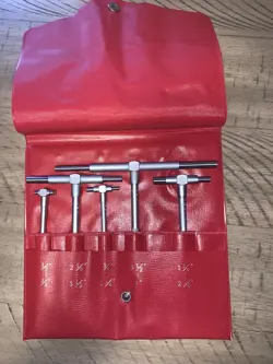 EXCELLENT USED MITUTOYO 155-904 - 5 PIECE TELESCOPING GAGE SET 1/2”-6” WITH CASE