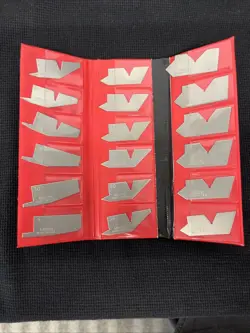 MITUTOYO COMPLETE ANGLE GAGE SET 5° TO 90°