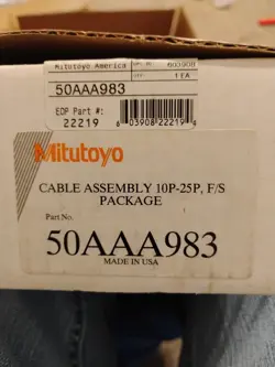 MITUTOYO CABLE ASSEMBLY 10P-25P WITH TREADLITE 2 FOOT SWITCH. 50AAA983