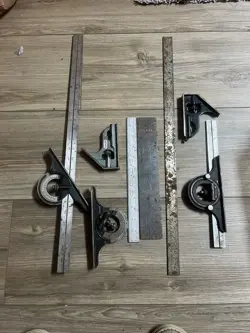 VINTAGE COMBINATION SQUARES THE L S STARRETT MOORE & WRIGHT MITUTOYO JAPAN 