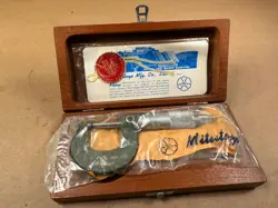 NOS SEALED MITUTOYO OUTSIDE MICROMETER CARBIDE TIP 0-1