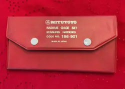 MITUTOYO 186-901 RADIUS GAGE SET 1/64” - 1/2”