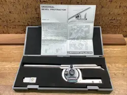 MITUTOYO UNIVERSAL BEVEL PROTRACTOR- SERIES 187. 12” BLADE MADE IN JAPAN