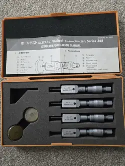 MITUTOYO HOLETEST INTERNAL MICROMETER SET 368-927  .12