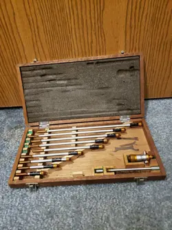 RARE MITUTOYO INSIDE MICROMETER SET JAPAN IN BOX MACHINEIST TOOLS MECHANIC SHOP