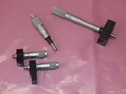 FOUR STARRETT / MITUTOYO AND NEWPORT RESEARCH - MICROMETER HEADS