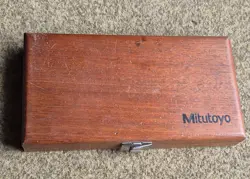 MITUTOYO MICROMETER AND CALIPER SET EMPTY WOODEN BOX ONLY