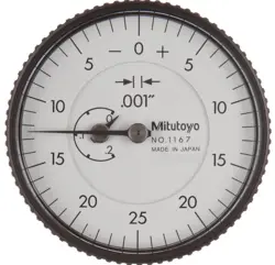 MITUTOYO 1167  SERIES 1 BACK PLUNGER DIAL INDICATOR  0-.2