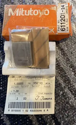 MITUTOYO 611201-24 1IN GAUGE BLOCK GRADE FS 3