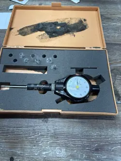 MITUTOYO CALIPER DIAL BORE SET 511-214 .24-4” WITH MITUTOYO 2922-08 INDICATOR