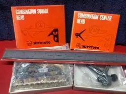 MACHINIST TOOL: MITUTOYO COMBINATION SQUARE SET (NOS) SCALE 180-502A