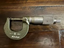 MITUTOYO MICROMETER 0-1 .0001”MACHINIST’S TOOL.