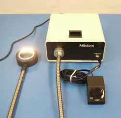MITUTOYO 50AAA304 LIGHT SOURCE W/ 50AAB307 LAMPLINK CONTROLLER AND LIGHT RING