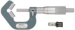 MITUTOYO 114-137 V-ANVIL MICROMETER FOR 5 FLUTES CUTTING HEAD  RATCHET STOP