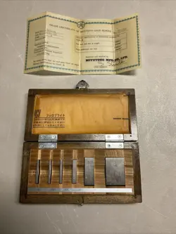 MITUTOYO BLOCK GAUGE SET CODE NO. 516-102  6 PIECE  0.1” - 1”