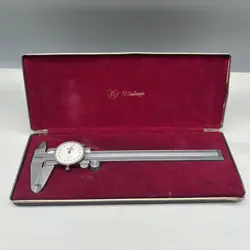 MITUTOYO DIAL CALIPER NO. 533-104 .001” WITH BOX • MADE IN JAPAN