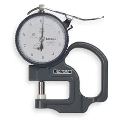 MITUTOYO 7326ACAL DIAL THICKNESS GAGE,FLAT,0-0.0500 IN