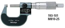 MITUTOYO 193-101 DIGIT OUTSIDE MICROMETER RATCHET STOP 0-25MM RANGE 0.01MM JP