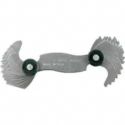 MITUTOYO 188-152 INCH/METRIC SCREW PITCH GAGE: 4 TO 56 TPI, 18 LEAVES