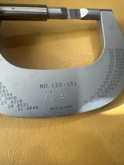 MITUTOYO TOOLS - NO. 122-151 0-1 BLADE MICROMETER, NO. 117-107 ANVIL MICROMETER