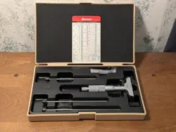 MITUTOYO 0-4 INCH DEPTH MICROMETER SET NO 129-127 W/ CASE - LOTZ