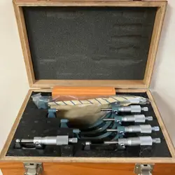 MITUTOYO OMST-150 STANDARD OUTSIDE MICROMETERS SET OF 6 [VG] LIMITED FROM JAPAN