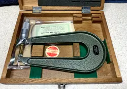 MACHINIST TOOL: MITUTOYO SHEET METAL DEEP THROAT MICROMETER (NOS) 118-129