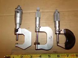 3 OUTSIDE MICROMETERS 0 TO 1