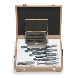 MITUTOYO 103-907-40 MICROMETER SET,0 TO 6 IN,0.0001 IN,6 PC